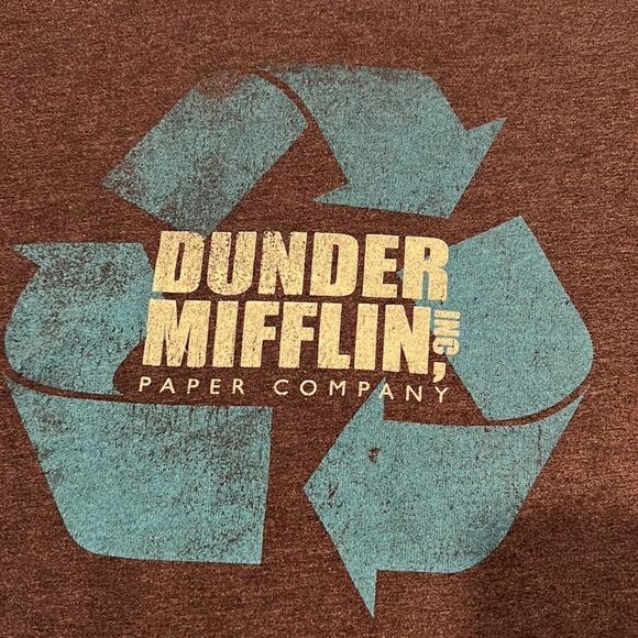Dunder Mifflen Paper company mens size XL grey short sleeve T-shirt EUC - Picture 3 of 5